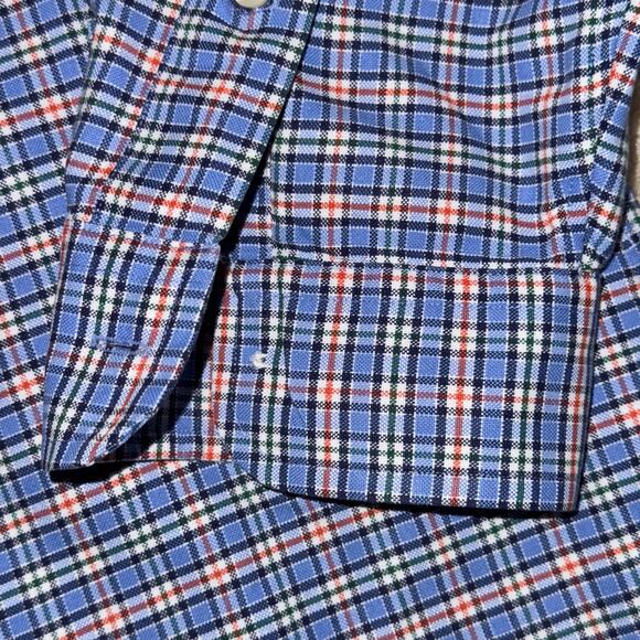 Ralph Lauren Button Front Shirt Men's Size XL Blue Plaid L/S Embroidered Pony - Picture 4 of 7